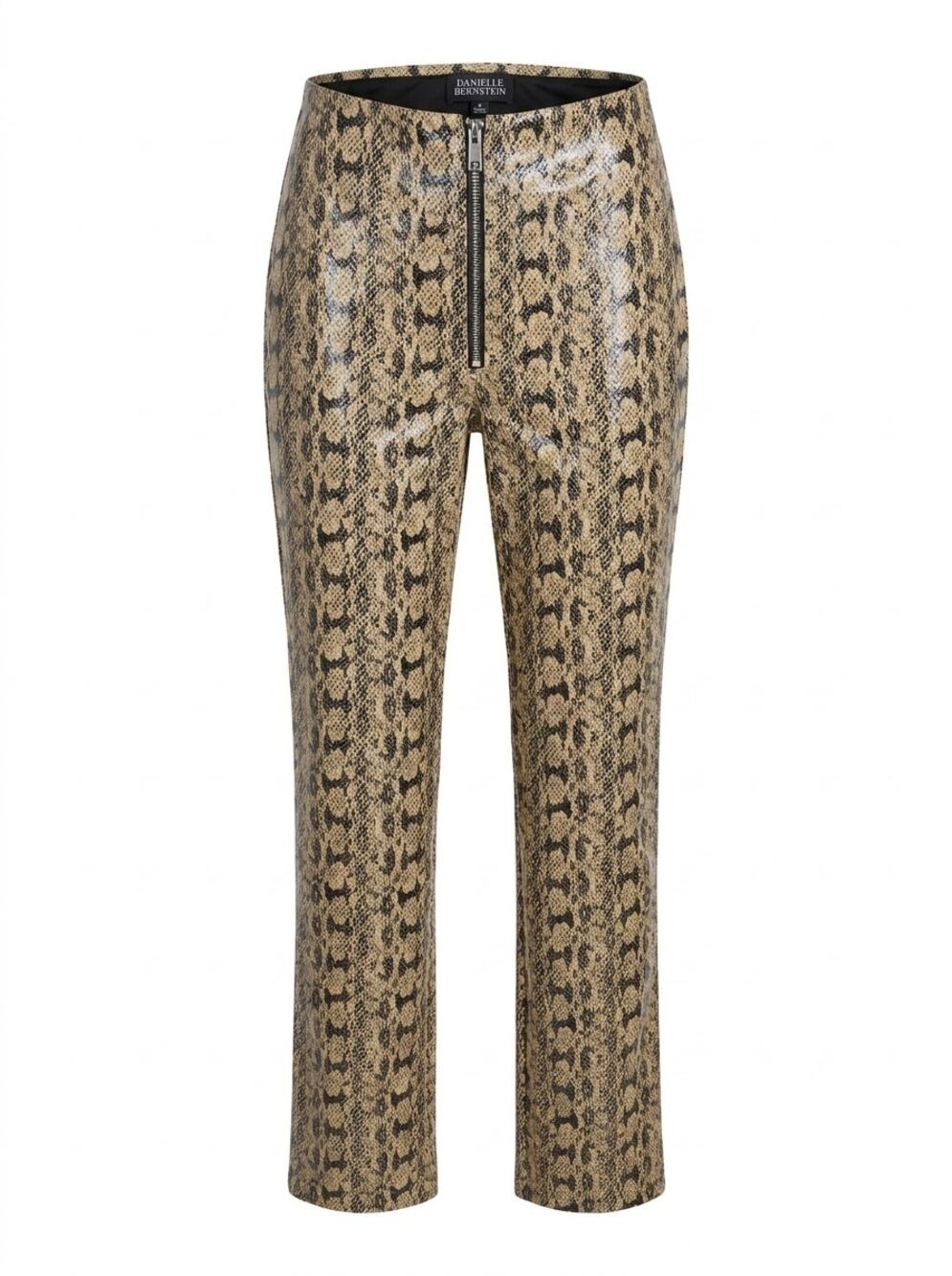 Danielle Bernstein Snakeskin Print Straight Leg Pants Women Size 6